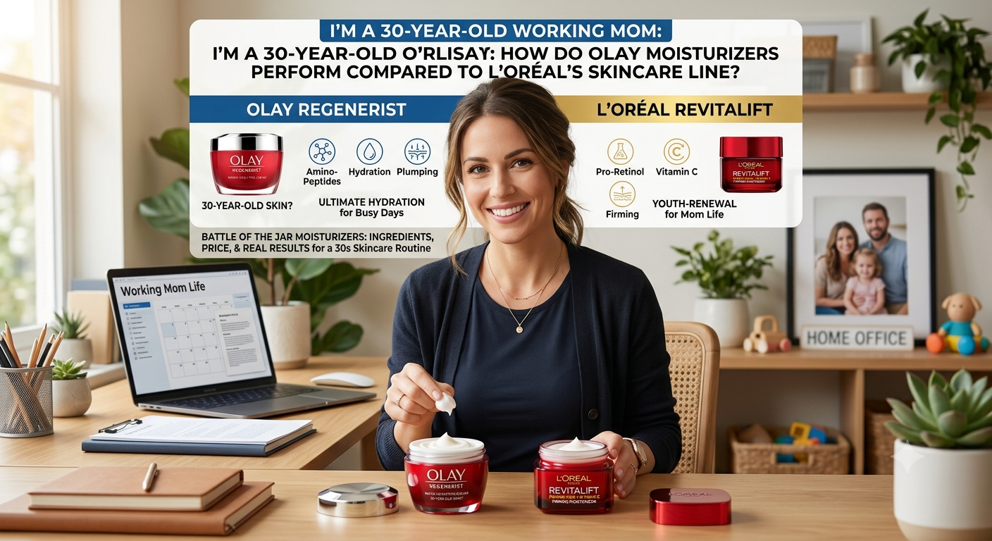 i’m a 30-year-old working mom. how do olay moisturizers perform compared to l’oréal’s skincare line?