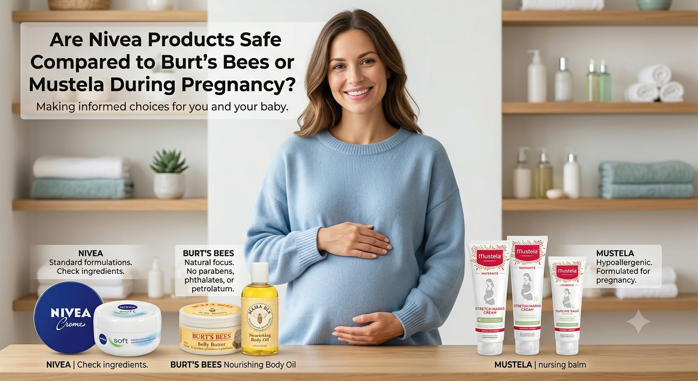 i’m a pregnant woman. are nivea products safe compared to burt’s bees or mustela?